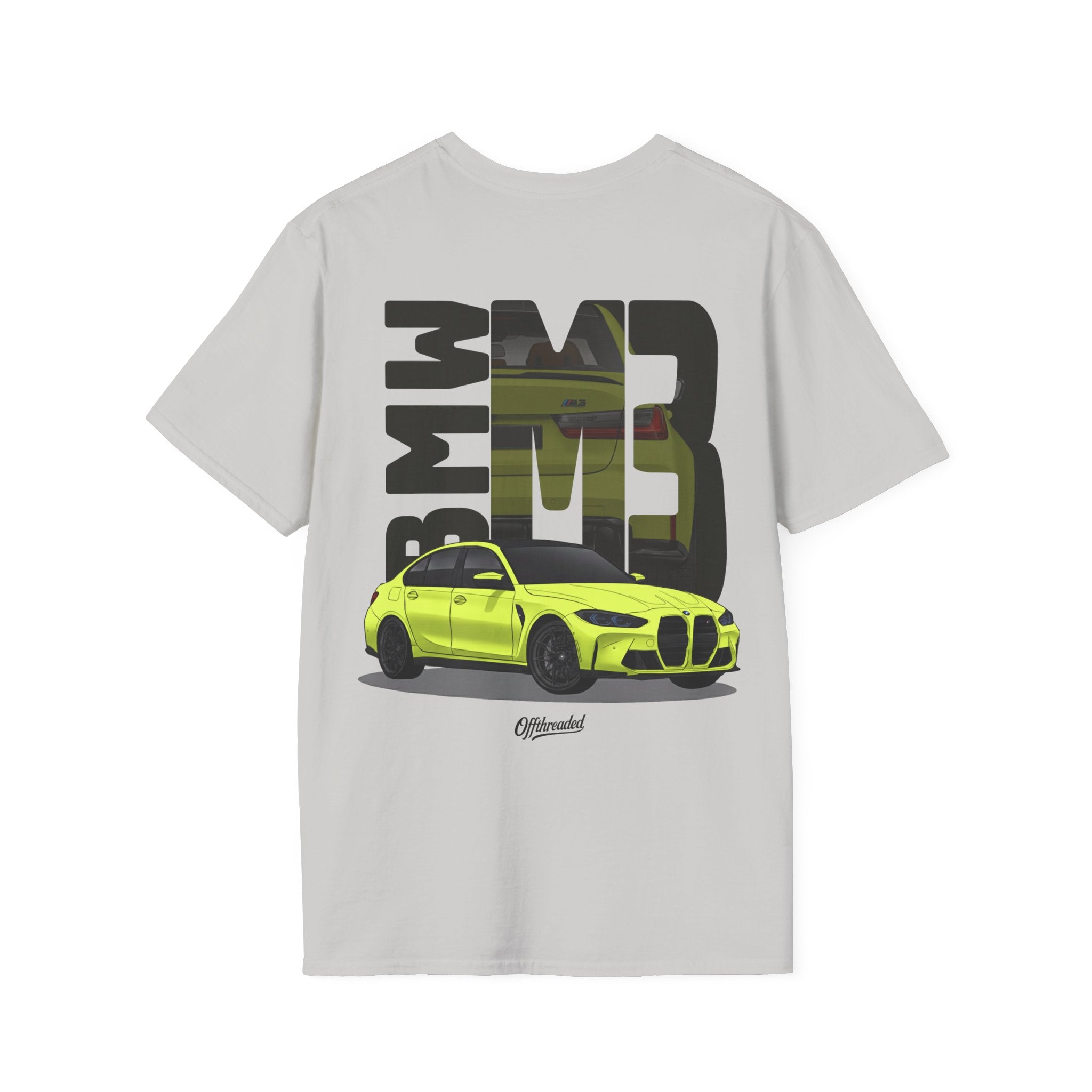 BMW M3 Minimalist Graphic T-Shirt – Neon Yellow