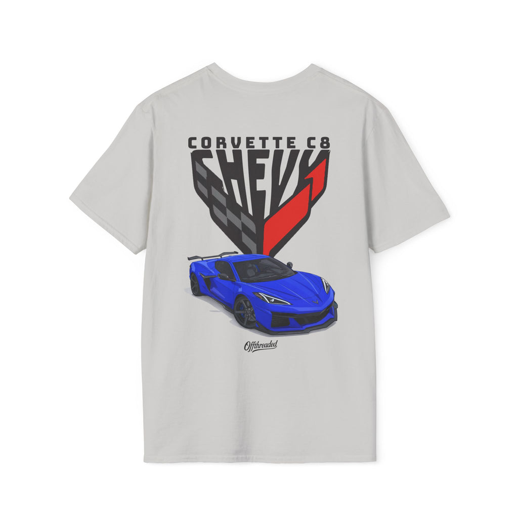 Chevorlet Corvette C8 Graphic T-shirt - Blue