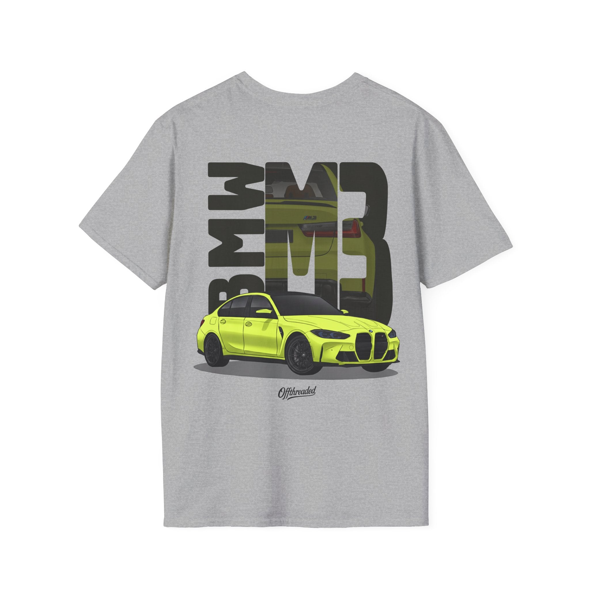 BMW M3 Minimalist Graphic T-Shirt – Neon Yellow