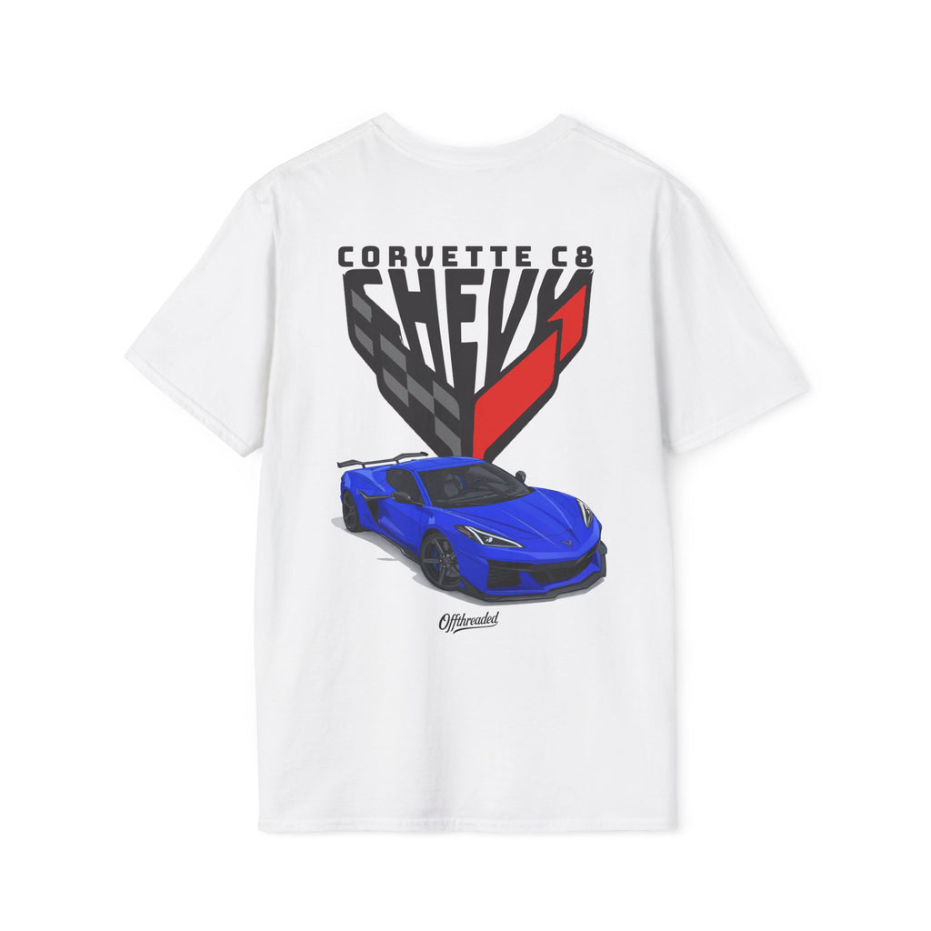 Chevorlet Corvette C8 Graphic T-shirt - Blue