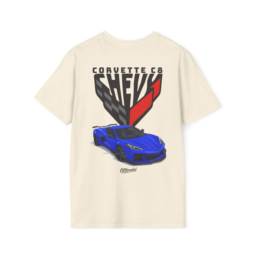 Chevorlet Corvette C8 Graphic T-shirt - Blue