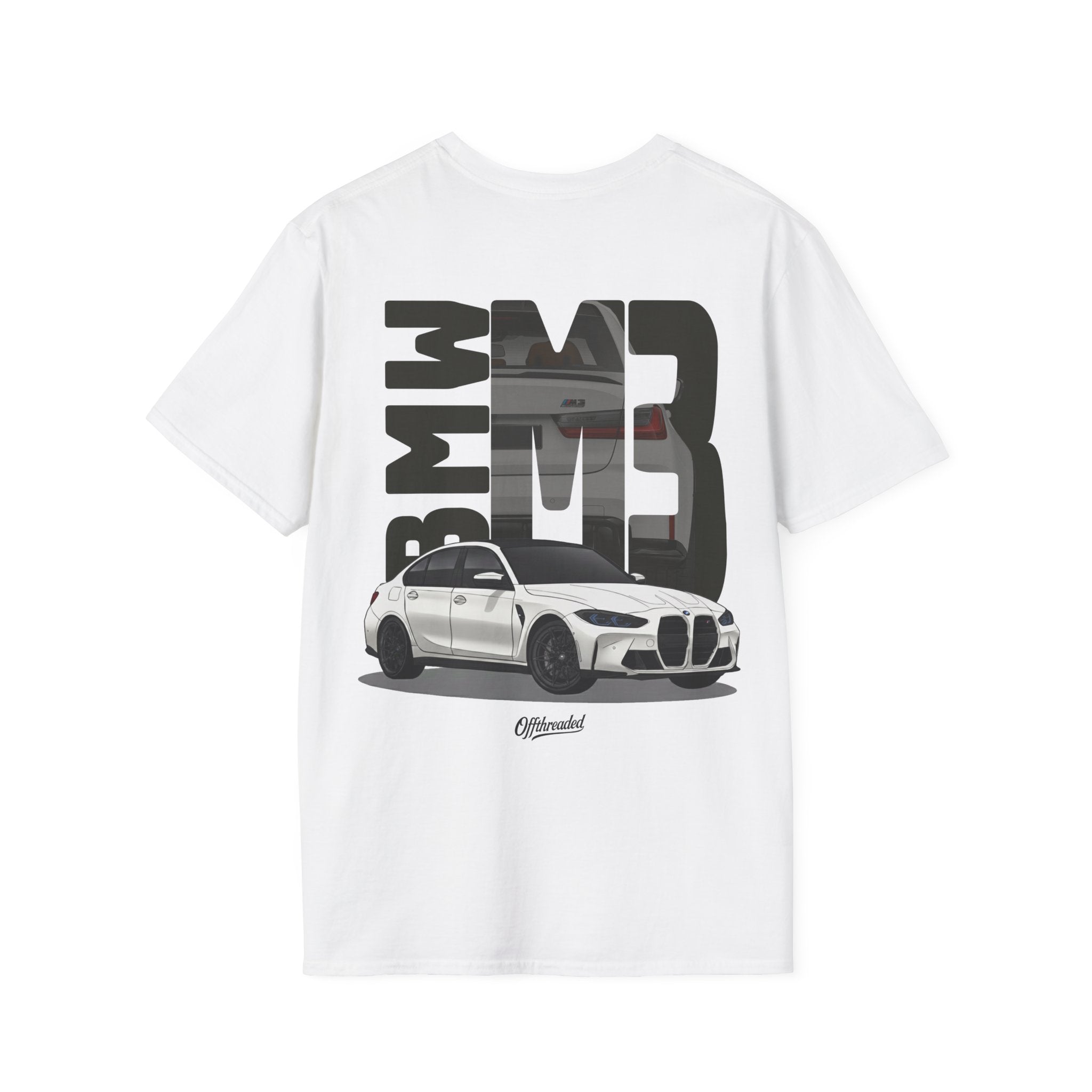 BMW M3 Minimalist Graphic T-Shirt - White