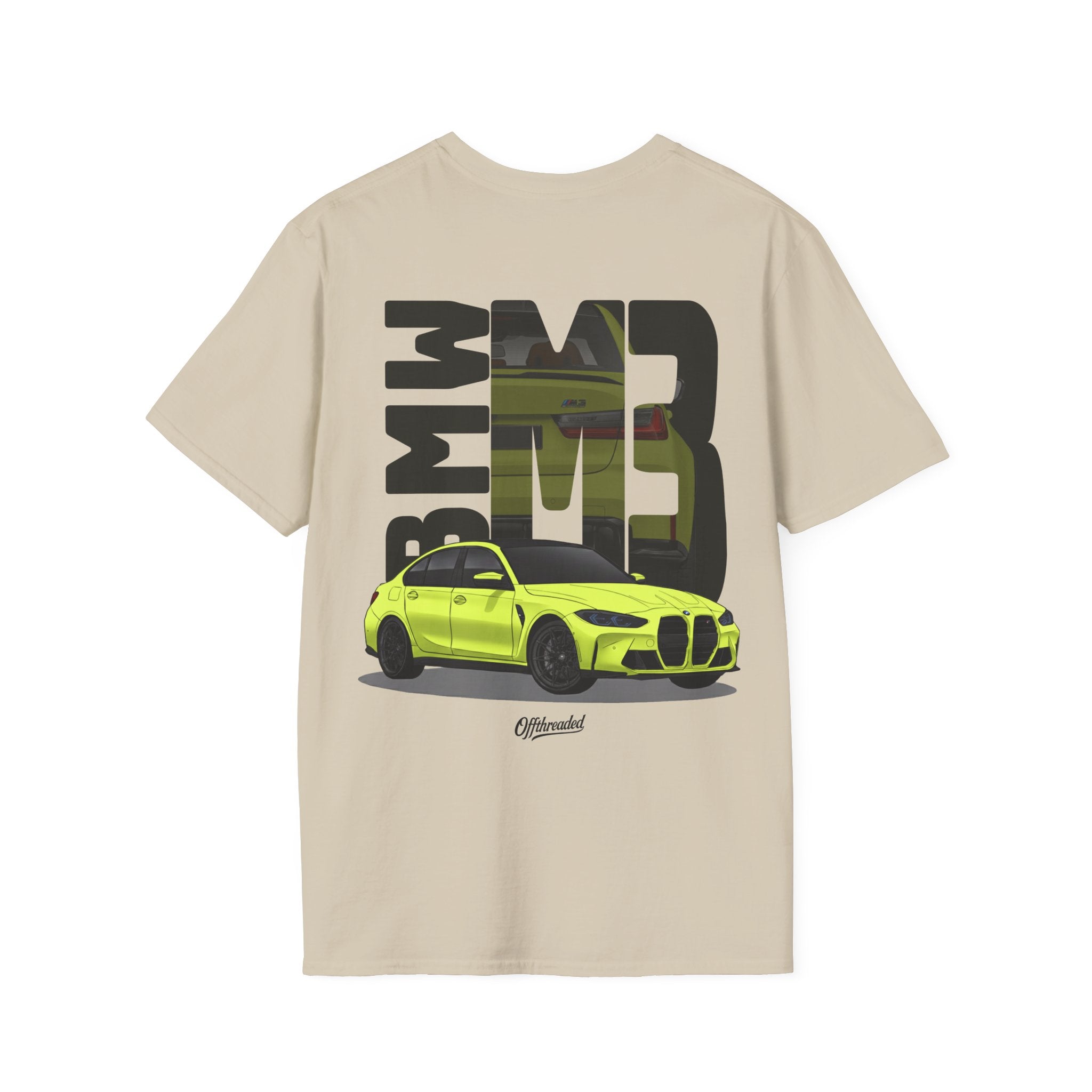BMW M3 Minimalist Graphic T-Shirt – Neon Yellow